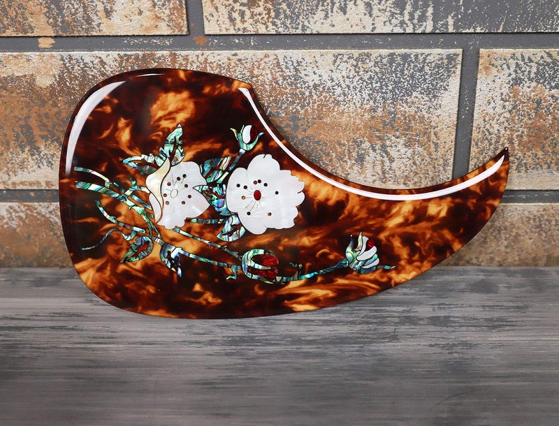 Vencetmat Acoustic Guitar Pick Guard for Most Martin - Right Hand Inlaid Abalone Flower - Image 2
